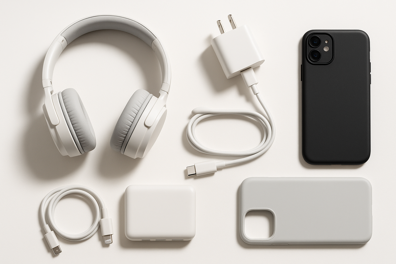 electronic accessories headphones, chargers for phones and so on..